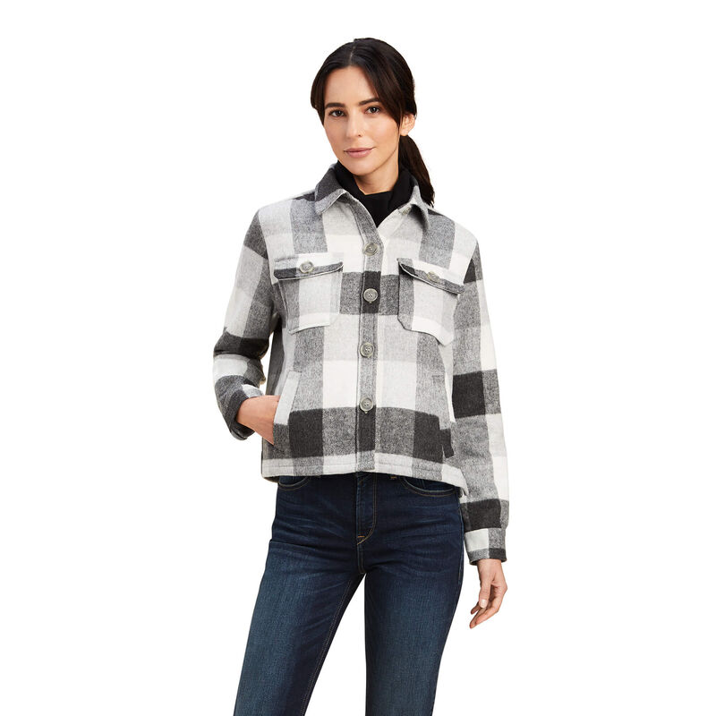 Ariat Jacke Damen - Ashford Shirt Weiß/Schwarz ( DXHFO-9487 )